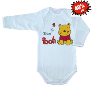 Боді довгий рукав молочний "Pooh"